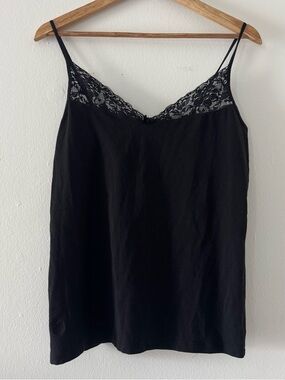 Lauren Ralph Lauren Black Cami Lace Women’s XL Embroidered Witchy Whimsigoth Y2K